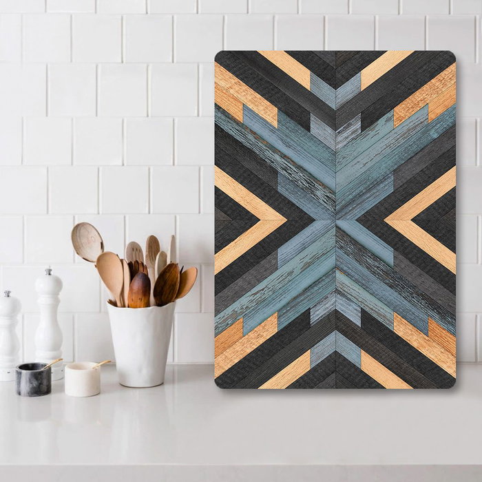 Hermia Tabla de Cortar de Vidrio Templado Multicolor 30x40 cm